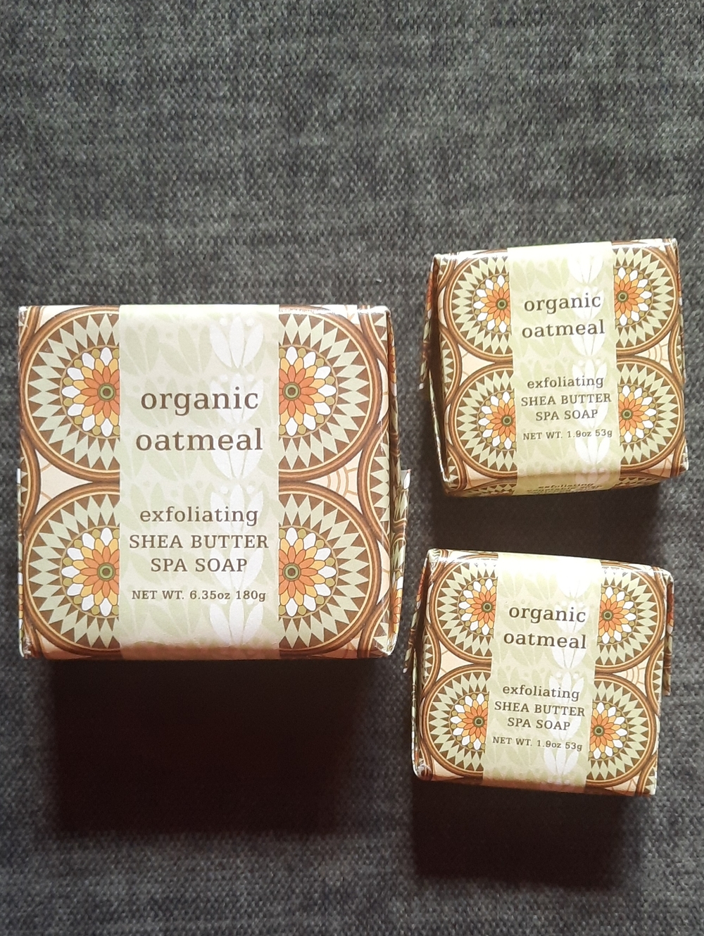 Organic Oatmeal Exfoliating Shea Butter Spa Bar Bath Soap Set Bars New US Made